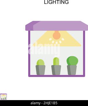 Lighting Simple vector icon. Illustration symbol design template for web mobile UI element. Stock Vector