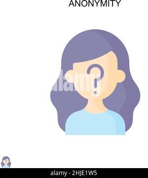 Anonymity Simple vector icon. Illustration symbol design template for web mobile UI element. Stock Vector