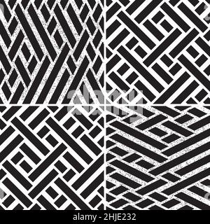 4 different vector patterns in the same package(eps). One pattern is paid and 3 are free (white dividing lines) Stock Vector