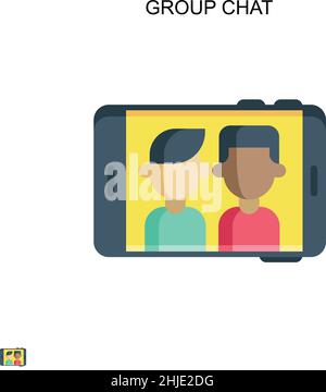 Group chat Simple vector icon. Illustration symbol design template for web mobile UI element. Stock Vector