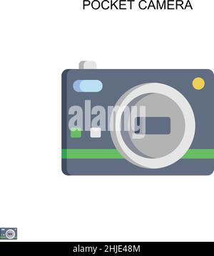 Pocket camera Simple vector icon. Illustration symbol design template for web mobile UI element. Stock Vector