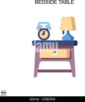 Bedside table Simple vector icon. Illustration symbol design template for web mobile UI element. Stock Vector