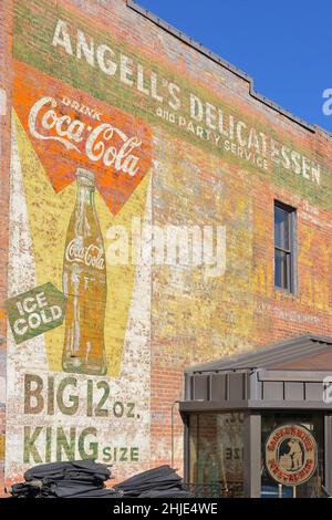 The historic downtown, Fort Collins CO Stock Photo