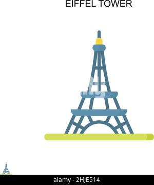 Eiffel tower Simple vector icon. Illustration symbol design template for web mobile UI element. Stock Vector