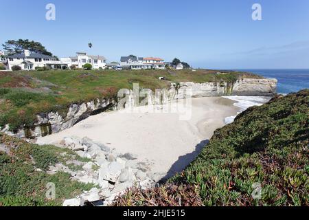 The unofficially clothing optional 2222 Beach on West Cliff Drive in