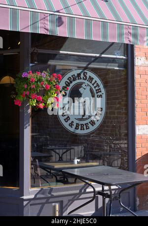 The historic downtown, Fort Collins CO Stock Photo