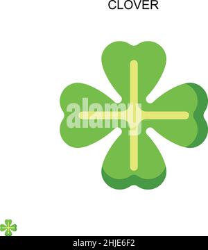 Clover Simple vector icon. Illustration symbol design template for web mobile UI element. Stock Vector