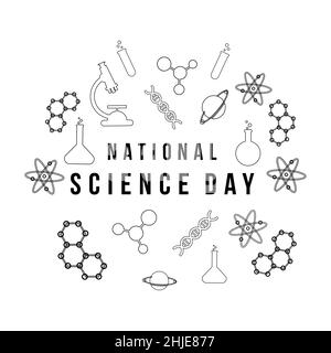 National Science Day Drawing / Easy Science Day Poster Drawing / National science  day easy drawing. | Poster drawing, National science day, Easy drawings