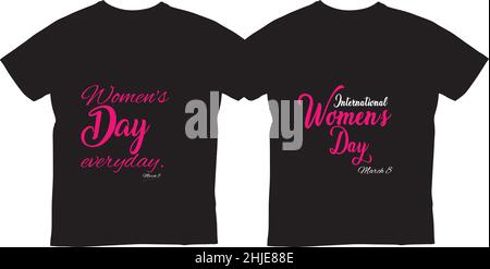 Women's day T-shirt Vector Template Design Ready t0 print t-shirt, mug. sticker, Pillow level Stock Vector