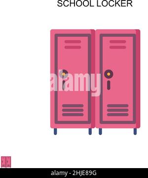 School locker Simple vector icon. Illustration symbol design template for web mobile UI element. Stock Vector