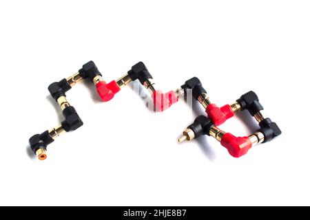 av or audio jack and connection Stock Photo