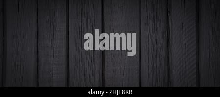 Black wooden planks texture background Stock Photo
