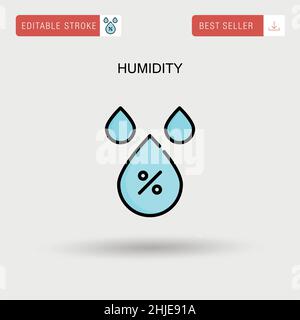 Humidity Simple vector icon. Stock Vector