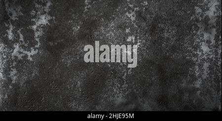 Black or dark gray aged metal texture background Stock Photo