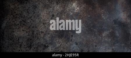 Black or dark rusty aged metal texture background Stock Photo
