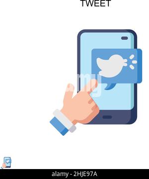 Tweet Simple vector icon. Illustration symbol design template for web mobile UI element. Stock Vector