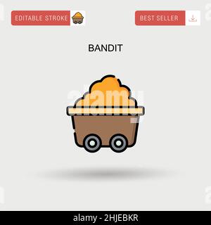 Bandit Simple vector icon. Stock Vector
