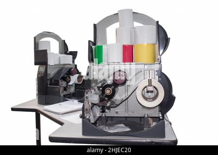 barcode label printer Stock Photo