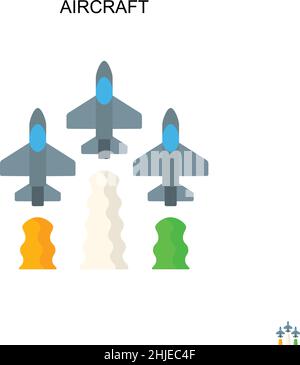 Aircraft Simple vector icon. Illustration symbol design template for web mobile UI element. Stock Vector