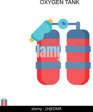 Oxygen tank Simple vector icon. Illustration symbol design template for web mobile UI element. Stock Vector