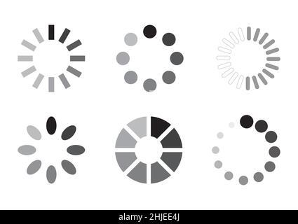 Loader premium collection. Loading status sign icon. Download progress bar vector illustrator. Stock Vector