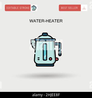 Water-heater Simple vector icon. Stock Vector