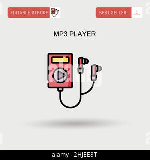 Mp3 player Simple vector icon. Stock Vector