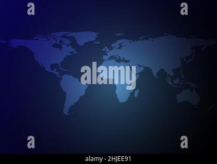 World map background. Global  trend vector illustration. Blue theme concept Stock Vector