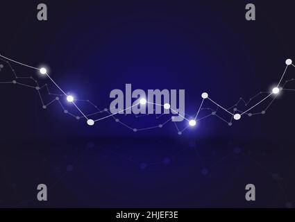 Abstract futuristic technology background. Digital line and polygonal connecting concept. Graphic science visualization vector illustrator. Stock Vector