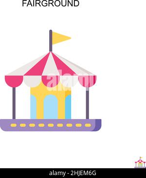 Fairground Simple vector icon. Illustration symbol design template for web mobile UI element. Stock Vector