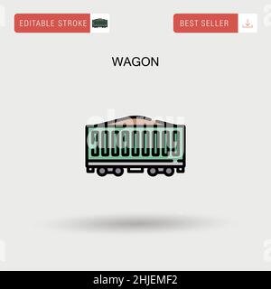 Wagon Simple vector icon. Stock Vector