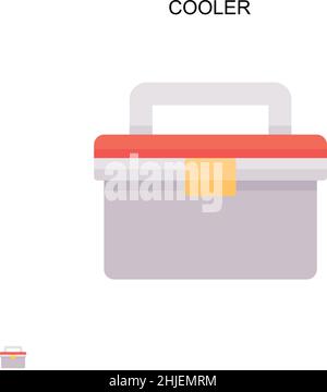Cooler Simple vector icon. Illustration symbol design template for web mobile UI element. Stock Vector