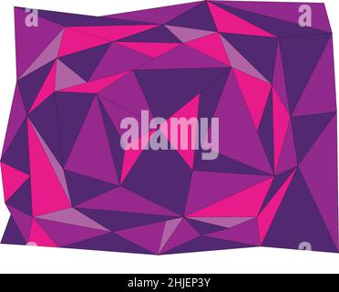 Vector graphics showing a multicolored texture resulting from scaling, rotating, coloring triangles. Stock Vector