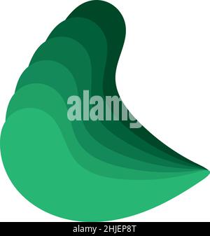 Vector graphics of an object created by combining and transforming a circle and a triangle. The 3D effect was achieved by applying tonal transitions. Stock Vector