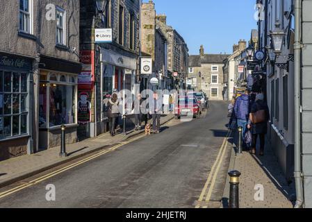 Main Street in Kirkby Lonsdale in Cumbria Stock Photo