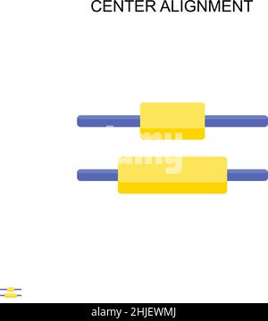 Center alignment Simple vector icon. Illustration symbol design template for web mobile UI element. Stock Vector