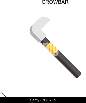 Crowbar Simple vector icon. Illustration symbol design template for web mobile UI element. Stock Vector