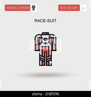 Race-suit Simple vector icon. Stock Vector