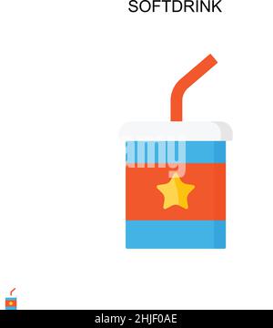 Softdrink Simple vector icon. Illustration symbol design template for web mobile UI element. Stock Vector