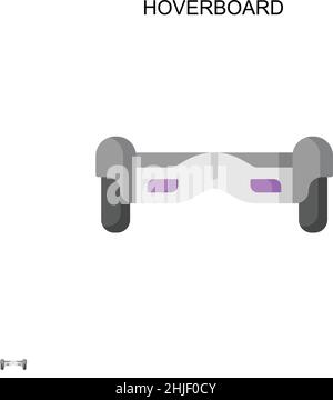 Hoverboard Simple vector icon. Illustration symbol design template for web mobile UI element. Stock Vector