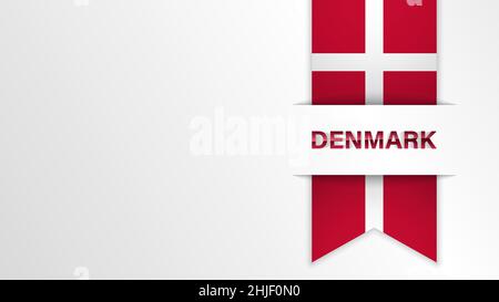 EPS10 Vector Patriotic background with Denmark flag colors. An element of impact for the use you want to make of it. Stock Vector