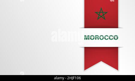 EPS10 Vector Patriotic background with Morocco flag colors. An element of impact for the use you want to make of it. Stock Vector