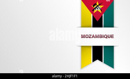 EPS10 Vector Patriotic background with Mozambique flag colors. An element of impact for the use you want to make of it. Stock Vector