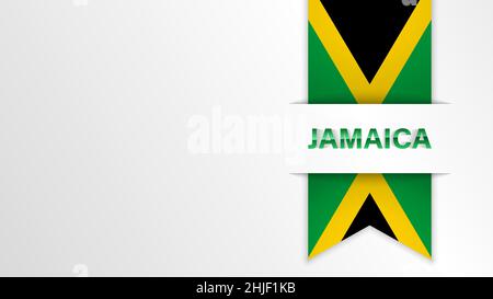 EPS10 Vector Patriotic background with Jamaica flag colors. An element of impact for the use you want to make of it. Stock Vector