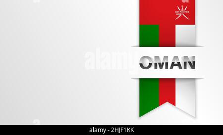 EPS10 Vector Patriotic background with Oman flag colors. An element of impact for the use you want to make of it. Stock Vector
