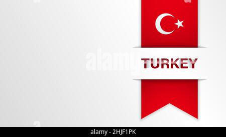 EPS10 Vector Patriotic background with Turkey flag colors. An element of impact for the use you want to make of it. Stock Vector