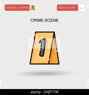 Crime-scene Simple vector icon. Stock Vector