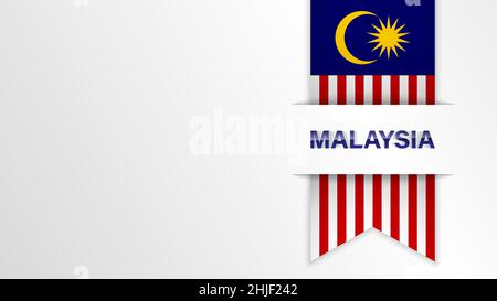 EPS10 Vector Patriotic background with Malaysia flag colors. An element of impact for the use you want to make of it. Stock Vector