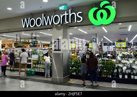 A Woolworth supermarket in Sydney, Australia Stock Photo