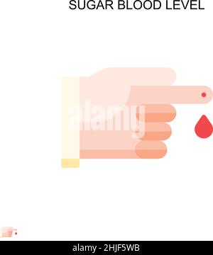 Sugar blood level Simple vector icon. Illustration symbol design template for web mobile UI element. Stock Vector